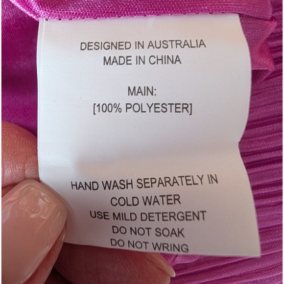 Petal & Pup Pontee Satin One Shoulder Pleated Midi Dress Orchid Pink Glam Large - Picture 10 of 12